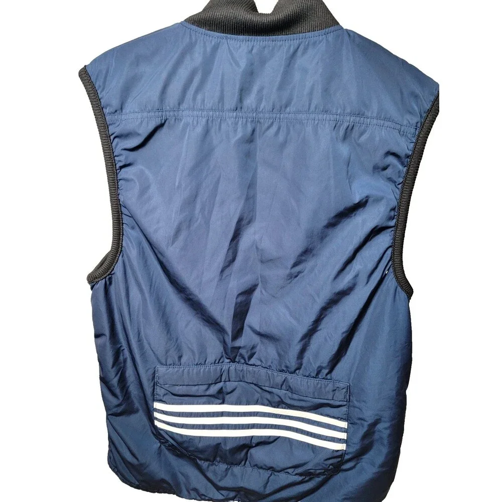 Adidas Originals Skateboarding Vest Blue Zip Up Trefoil Logo Mens Small 2017